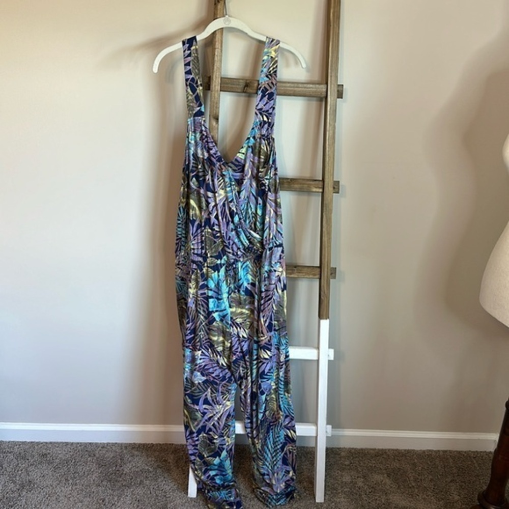 Tropical Print Jumpsuit